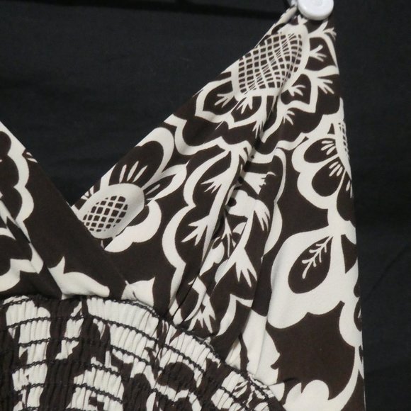 JESSICA | small | Made In Canada | Brown Floral Dress | Tie Back | NWOT - Picture 4 of 11